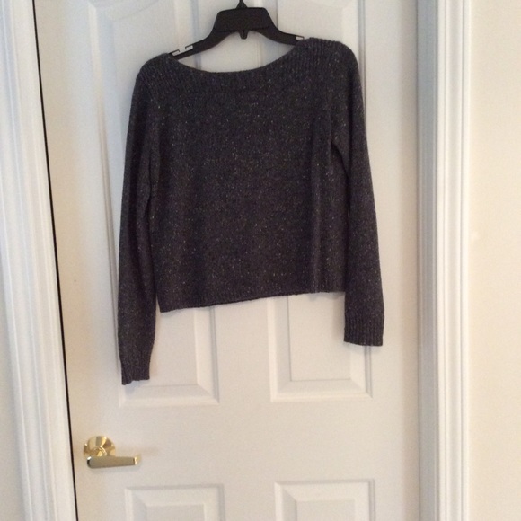 Stylish gray wool/mohair/angora scoop neck sweater - Picture 2 of 9